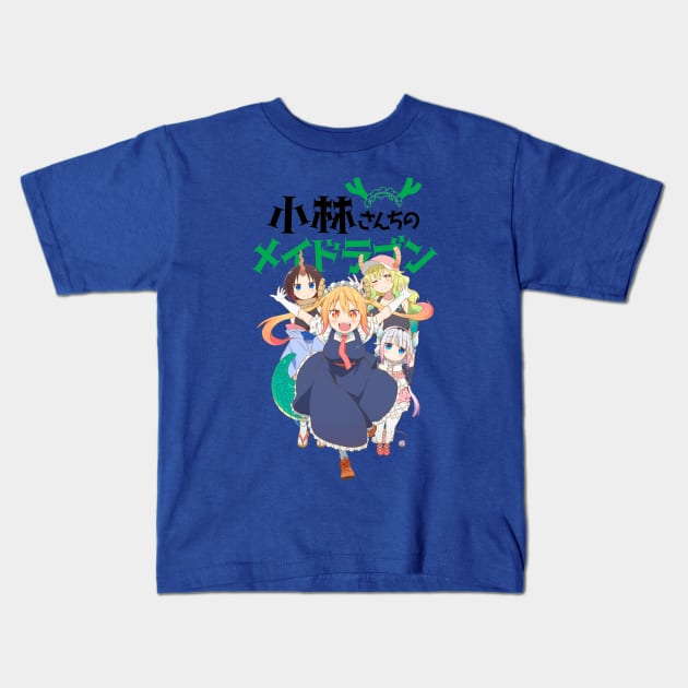 Miss Kobayashi's Dragon Maid Kids T-Shirt by TobiGL